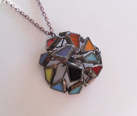 stained glass pendant